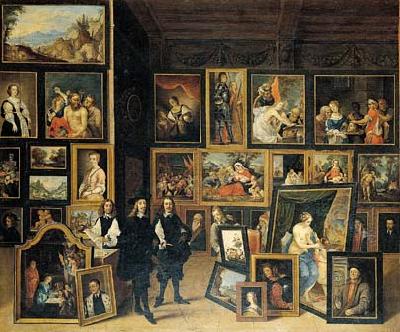    David Teniers La Vista del Archidque Leopoldo Guillermo a su gabinete de pinturas.-u Spain oil painting art